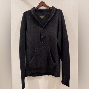 The Cockpit Men's XL Charcoal Aviator Sweater